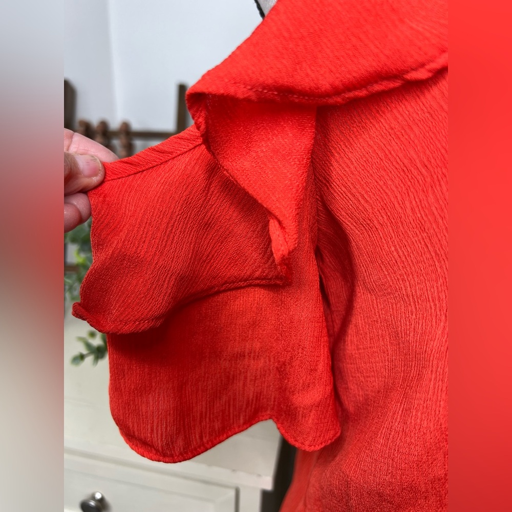 Mine Cold Shoulder Ruffle Top - Picture 2 of 5